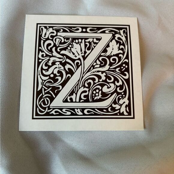 4.5” NEW! “Z” Square Monogram Letter Print Ready to be Framed - Picture 1 of 4
